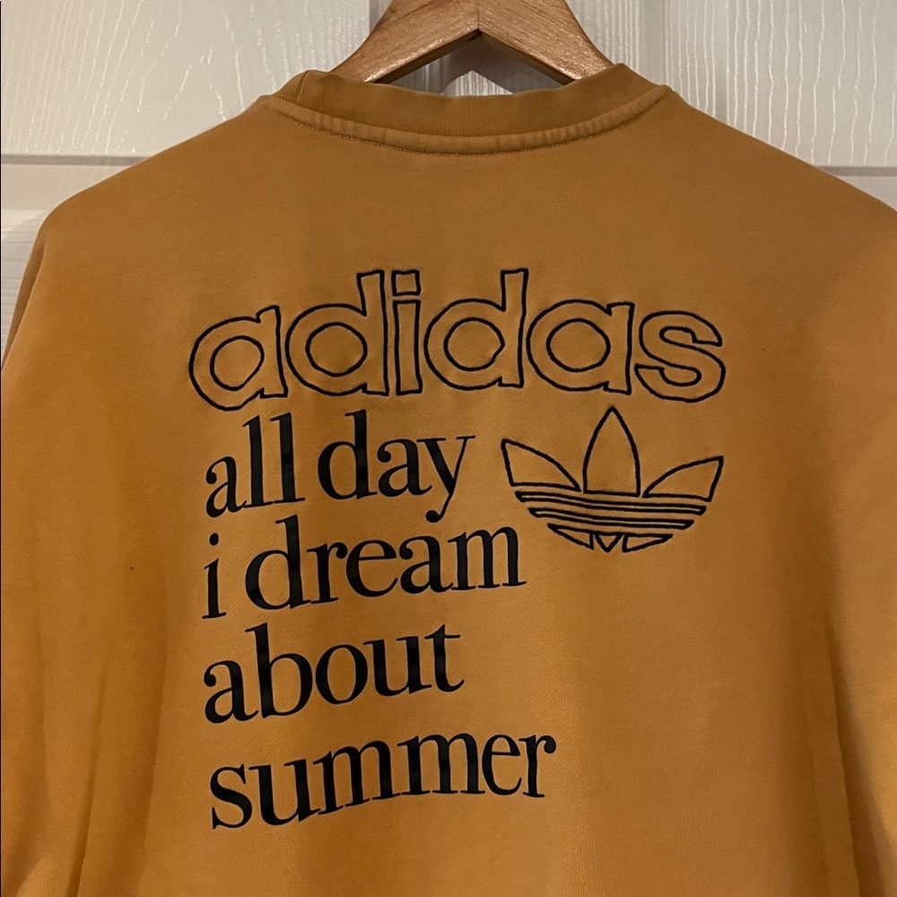 Vintage ADIDAS Rust Crewneck Sweatshirt “All Day I Dream About Summer” - Picture 2 of 12
